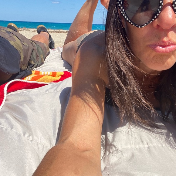 Sheer top, sooo cute! Ties above waist. Excellent Condition! - Picture 10 of 13